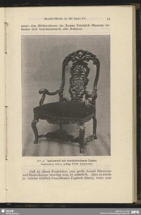 Lehnstuhl mit durchbrochener Lehne