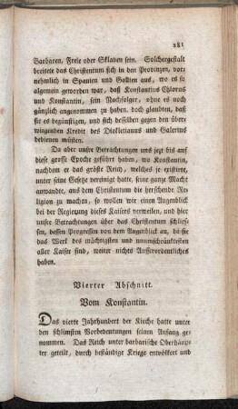 Vierter Abschnitt. Vom Konstantin.