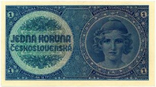Geldschein, 1 Koruna, 1938?