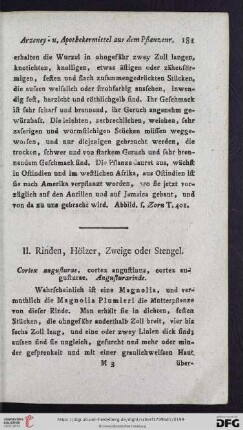 II. Rinden, Hölzer, Zweige oder Stengel