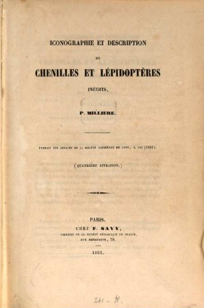 Iconographie et description de chenilles et lépidoptères inédits, [1,2]