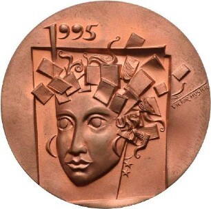 Medaille von Victor Huster auf die Briefmarkenausstellung Sindelfingen 1995 - Internationale Postgeschichtliche Tage Sindelfingen
