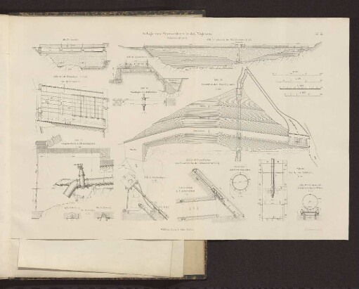 Taf. III. Anlage von Stauweihern in den Vogesen. Schiessrothried. Abb. 26. bis Abb. 39.