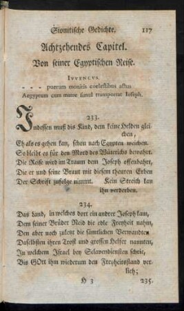 Achtzehendes Capitel. Von seiner Egyptischen Reise