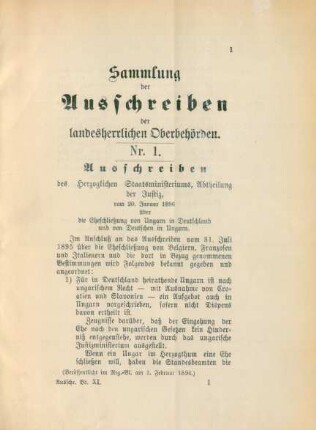 20. Januar 1896-5. Dezember 1900 = Nr. 1-85