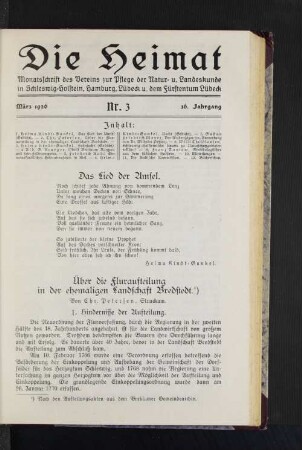 März 1926. Nr. 3. 36. Jahrgang.