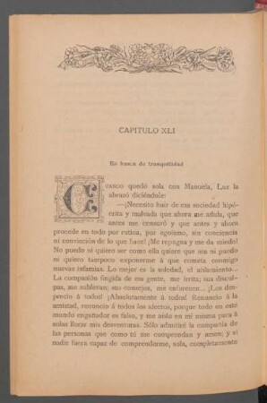 Capítulo XLI - En busca de tranquilidad