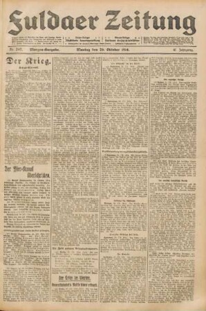 Ausgabe vom Montag, den 26. Oktober 1914.
