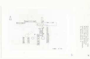 Städtebau Flechtorf (Diplomarbeit bei Kurt Dübbers): Grundriss Ebene 3, 1:500