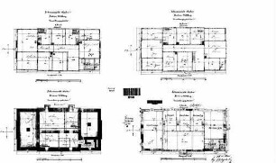 Wildberg (Württ): Empfangsgebäude Verwaltungsgebäude Grundrisse UG,1.- 3.Stock, Bewässerung