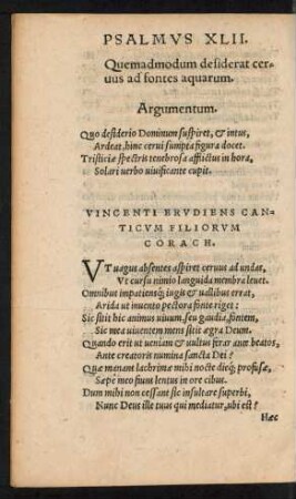 Vincenti Erudiens Canticum Filiorum Corach.