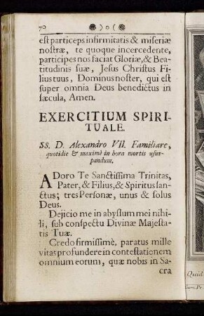 Exercitium spirituale.