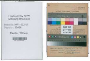 Entnazifizierung Wilhelm Mueller , geb. 30.11.1904 (Kaufmaennischer Angestellter)
