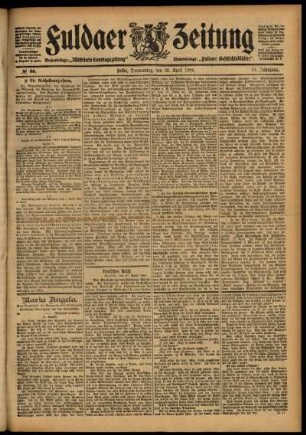 Ausgabe vom Donnerstag, den 28. April 1904.