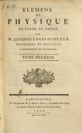 Élémens De Physique : En Forme De Tables, Tome Premier