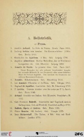 A. Belletristik (Nr. 1-393)