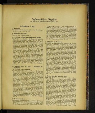 Systematisches Register zum Beiblatt der Hanseatischen Gerichtszeitung 1920.