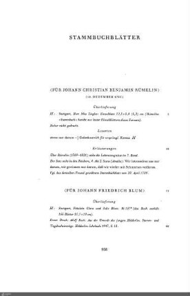 Stammbuchblätter