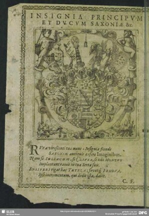 Insignia Principum Et Ducum Saxoniae & c.