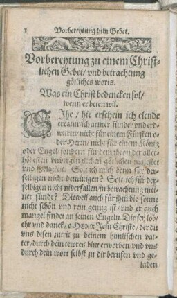 Was ein Christ bedencken sol/ wenn er beten wil.