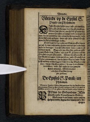 Vorrede vp de Epistel S. Pauli / an Philemon