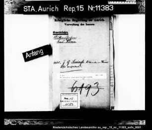 Der Auktionator Johann Georg Sissingh in Weener