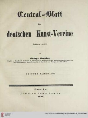 3: Centralblatt der deutschen Kunstvereine