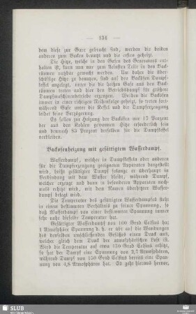 Backofenheizung mit gesättigtem Wasserdampf