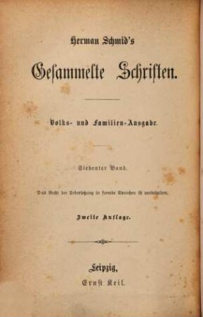 Gesammelte Schriften : Volks- u. Familienausg,, 7