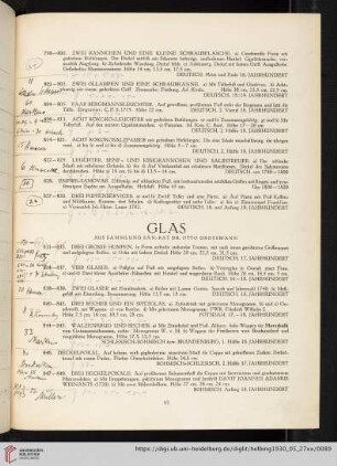 Glas (Nr. 831-862)