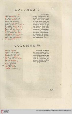Columna V. Columna VI