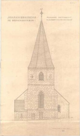 Fischer, Theodor; Brackenheim; Johanneskirche, Renovierung - Äußere Ostseite (Ansicht)