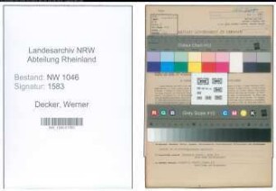 Entnazifizierung Werner Decker , geb. 06.02.1920 ()
