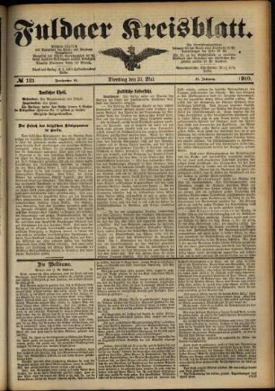 Ausgabe vom Dienstag, den 31. Mai 1910.