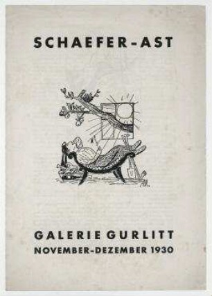 Schaefer-Ast : Galerie Gurlitt. [o. O.]. Prospekt zu den Publikationen von Schaefer-Ast des Gurlitt-Verlages