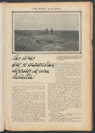 Las cosas que se encuentran después de una batalla : "Fray Mocho" en la guerra