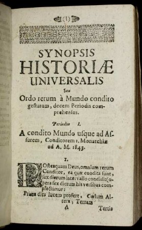 Synopsis Historiæ Universalis