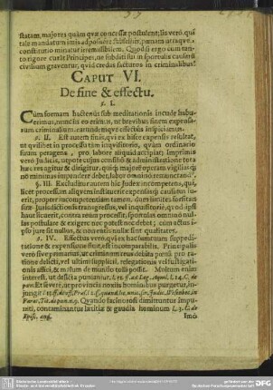 Caput VI. De fine & effectu