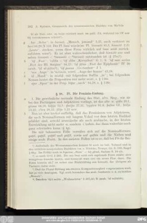 § 98. IV. Feminin-Endung.