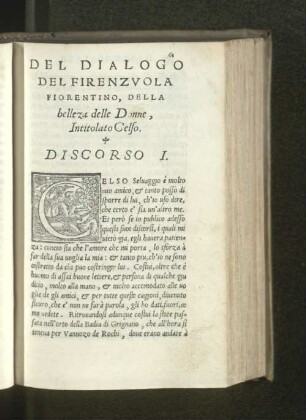 Discorso I.