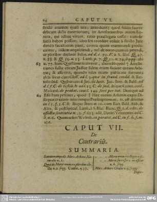 Caput VII. De Contrariis