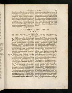 443-491, Doctrina Aristotelis