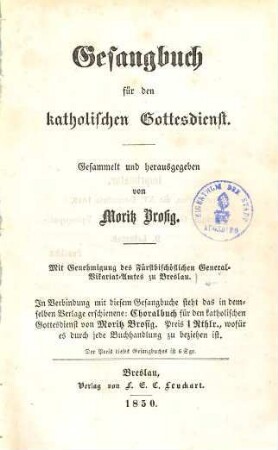 Gesangbuch für den katholischen Gottesdienst