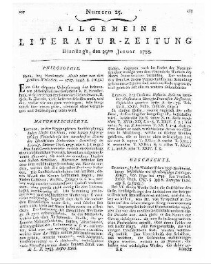 Der glückliche Abentheurer : ein schönes Rezeptbuch für junge Herren und Damen, von allerlei Ehren und Würden. - Leipzig [i.e. Zittau : Schöps], [1787]