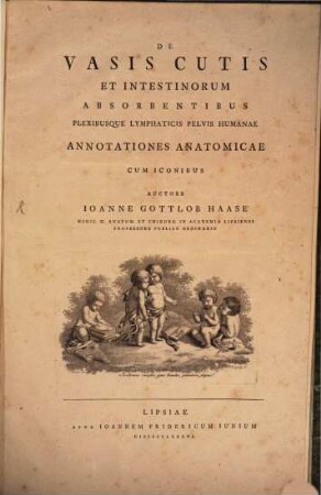 De Vasis Cutis Et Intestinorum Absorbentibus Plexibusque Lymphaticis Pelvis Humanae Annotationes Anatomicae Cum Iconibus