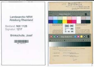 Entnazifizierung Josef Brinkschulte , geb. 17.02.1915 (Polizist)