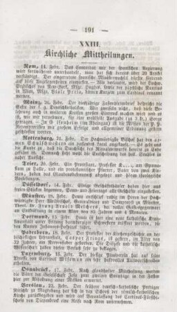 191-192 Kirchliche Mittheilungen
