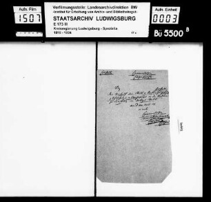 Kommunsachen: Liegenschaften, Oberamt Cannstatt