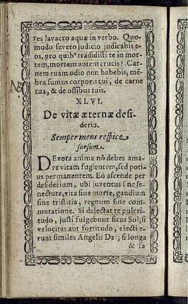 XLVI. De vitae aeternae desiderio