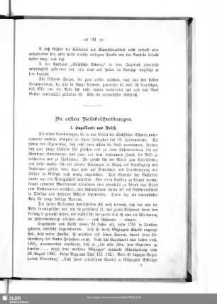 Die ersten Reisebeschreibungen